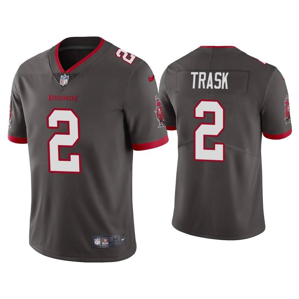 Men Tampa Bay Buccaneers 2 Kyle Trask Nike Pewter Alternate Vapor Limited NFL Jersey